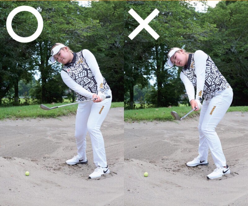 女子プロが教えるバンカー脱出法！構え方とグリップが重要