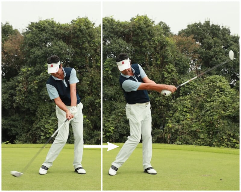 歳をとっても飛距離を簡単にアップするコツ!「クラブを長くして飛ばす」