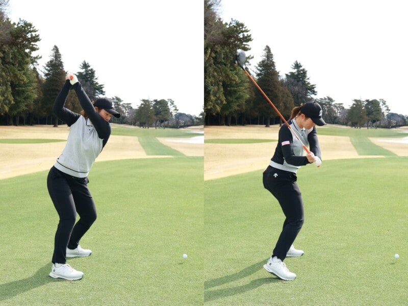 250ヤード近く飛ばす女子プロのスイング解説!強烈パワーフェードの打ち方とは?