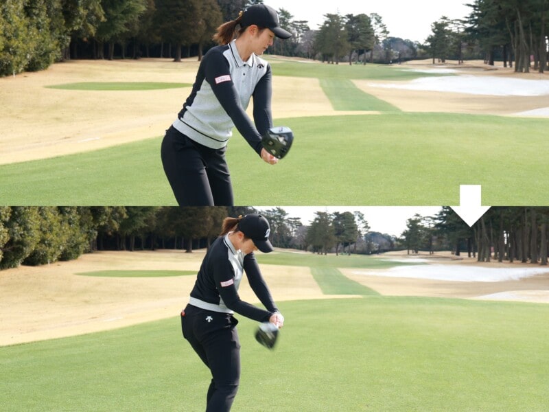 250ヤード近く飛ばす女子プロのスイング解説!強烈パワーフェードの打ち方とは?