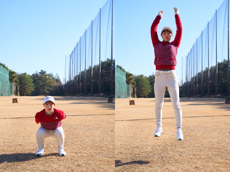 飛距離アップに効く!全力素振りで「振る力」を強化