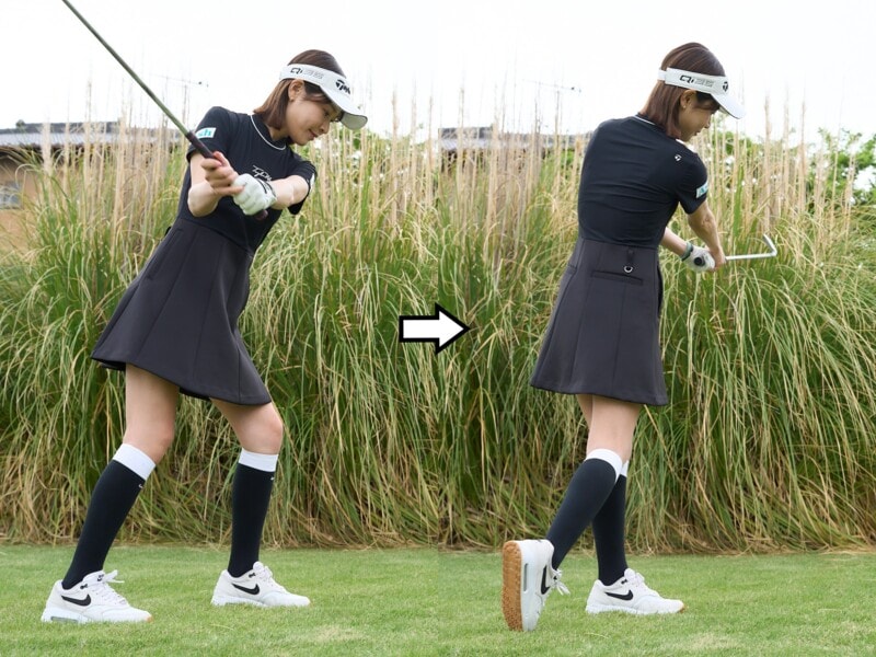 ドローで球をつかまえて打つには足元の向きを変えるだけ!