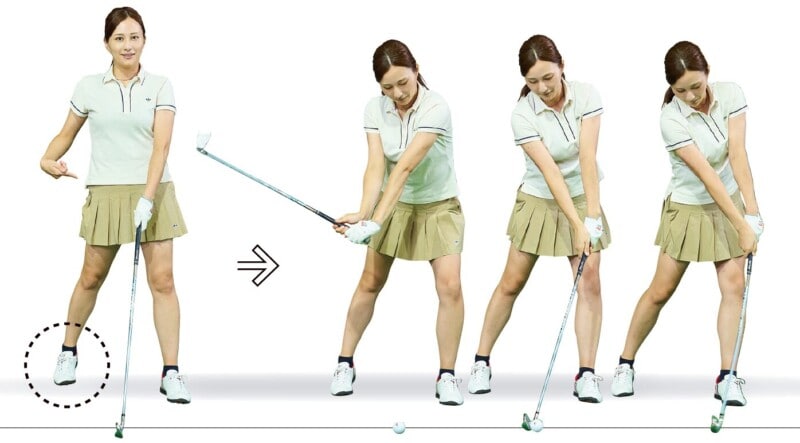 簡単にターフが取れる方法をレッスン！ポイントは「右足を引いて…」