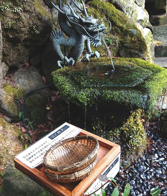 伏流水が湧き出る箱根湯本の名瀑庭園