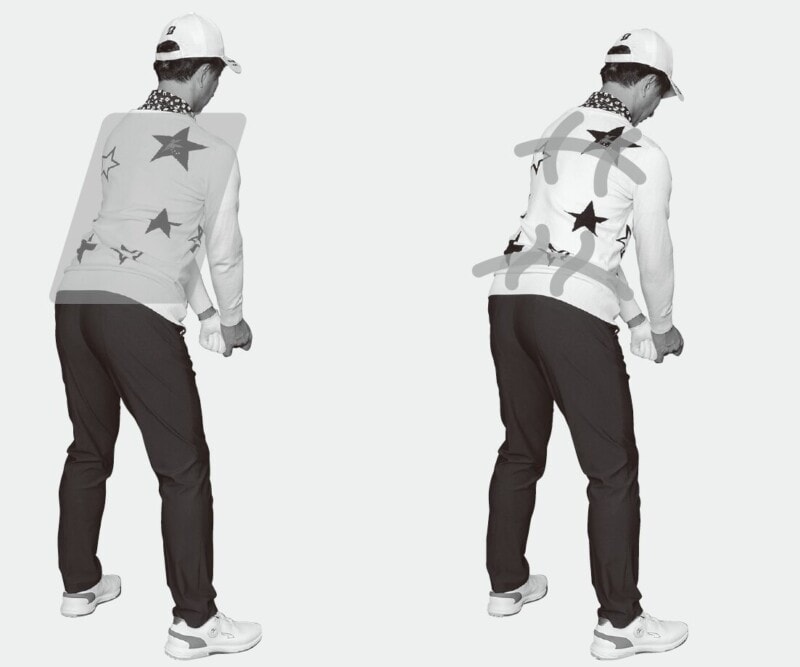 背中を真っすぐに構えるのはNG！正しい構え方をプロが解説