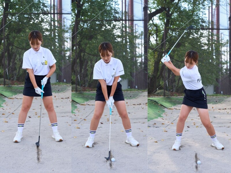 バンカーは打った跡で“上級者”かがわかる！女子プロが解説