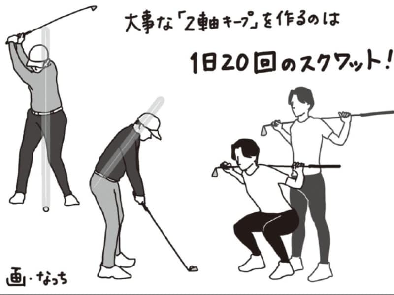 “1日20回のスクワット”でゴルフが上達する！安定したショットを習得しよう