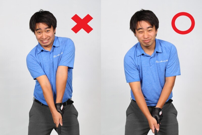 飛距離アップに必要な腕の動きとは？ヒジを曲げて脱力した構えで〝しなり〞が最大に！