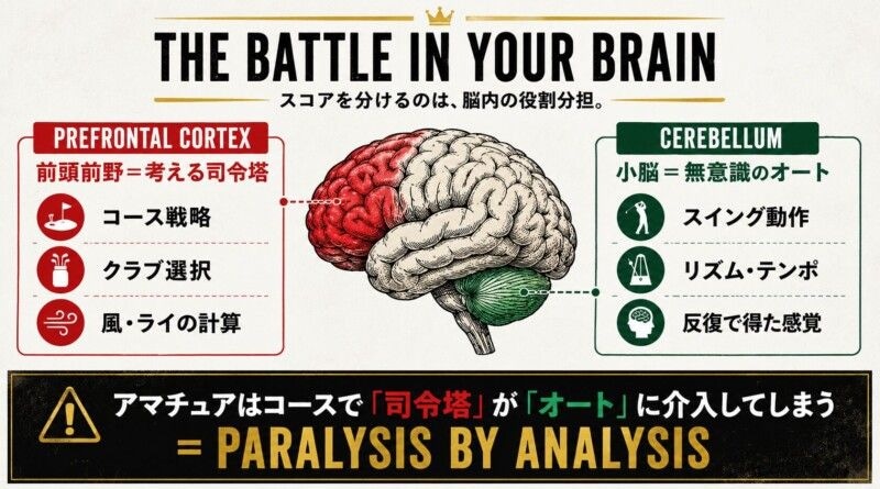 練習場では上手く打てるのにコースでは打てない理由！脳科学の視点から解き明かす
