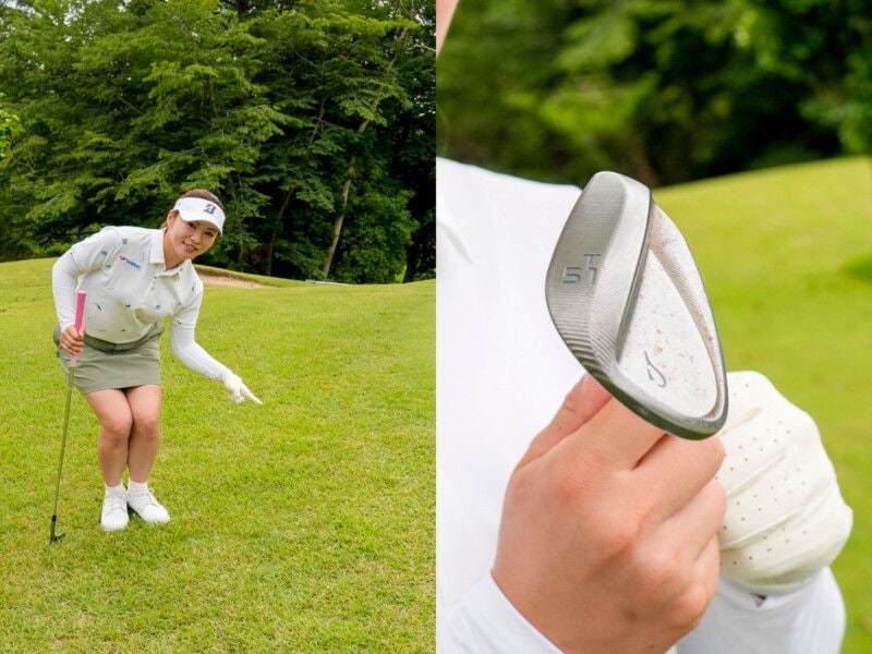左足下がりのアプローチの打ち方！女子プロが寄せ方を解説