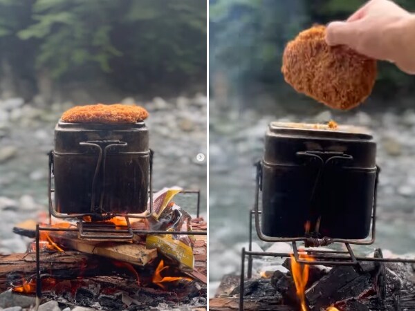 フランス軍飯盒一台で三役!無骨派キャンパーが作るカツカレーがおいしすぎる!