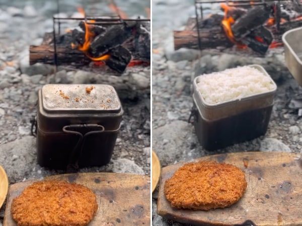 フランス軍飯盒一台で三役!無骨派キャンパーが作るカツカレーがおいしすぎる!