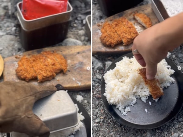 フランス軍飯盒一台で三役!無骨派キャンパーが作るカツカレーがおいしすぎる!