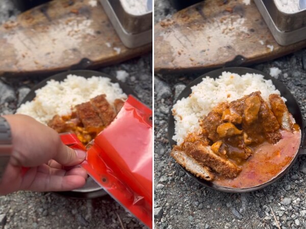 フランス軍飯盒一台で三役!無骨派キャンパーが作るカツカレーがおいしすぎる!