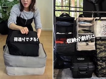 「吊るすだけ」で収納棚に変身！旅行やキャンプの荷物問題を解決するアイテムが神すぎた