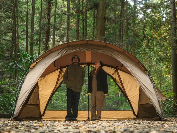 テント内で薪ストーブが使える!?DOD初の薪ストーブ対応ドームシェルターが画期的すぎる！