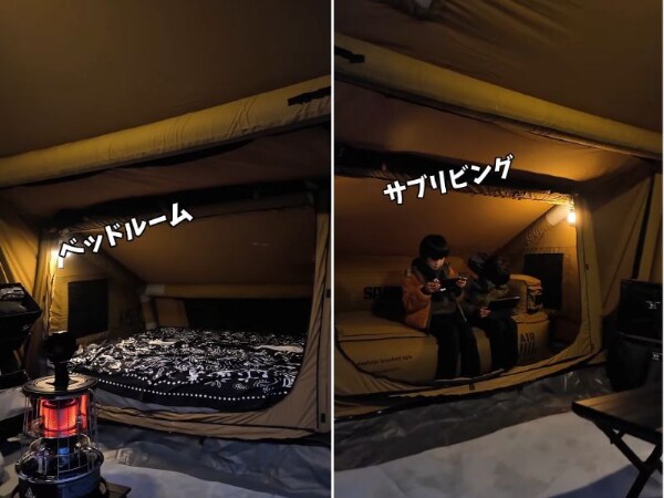 「これテント!?」連結すると“家”になる日本防災のエアテントが想像以上だった