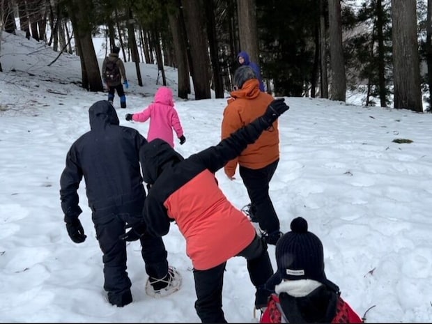 蒲生の棚田（十日町）「かんじきウォーク」体験冬の動植物の息吹を感じる