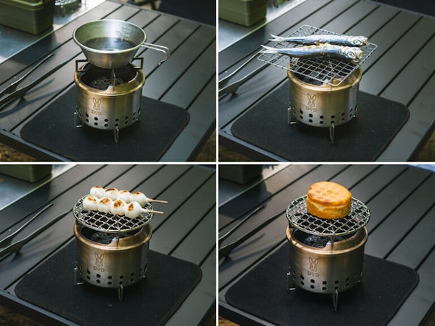 頑張って燃えてる姿が、なんだかかわいい。DODの小さな焚き火台