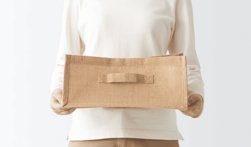 無印良品　ジュート　収納袋　長方形　小」が⼤幅値下げ