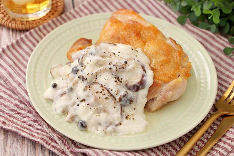 平野レミさん「きのこクリームチキン」