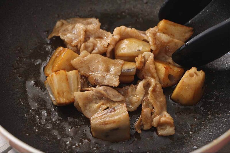 栗原はるみさん「豚肉とれんこんの炒め煮」