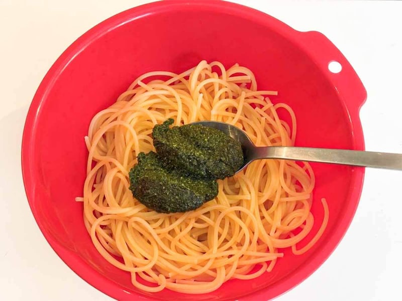 平野レミさん「しそ・ベーゼでうれしそパスタ」