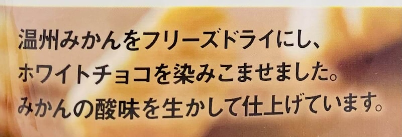 無印良品不揃い　しみこみチョコ　温州みかん