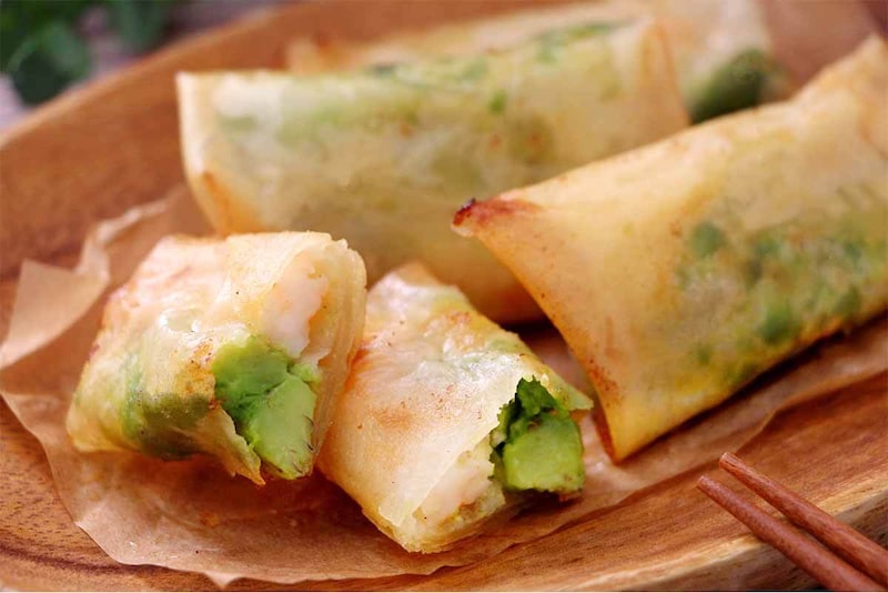 栗原はるみさん「えびとアボカドの春巻」