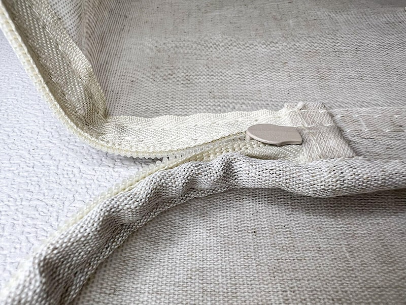 無印良品「ポリエステル麻 ソフトボックス 長方形 中 フタ式」