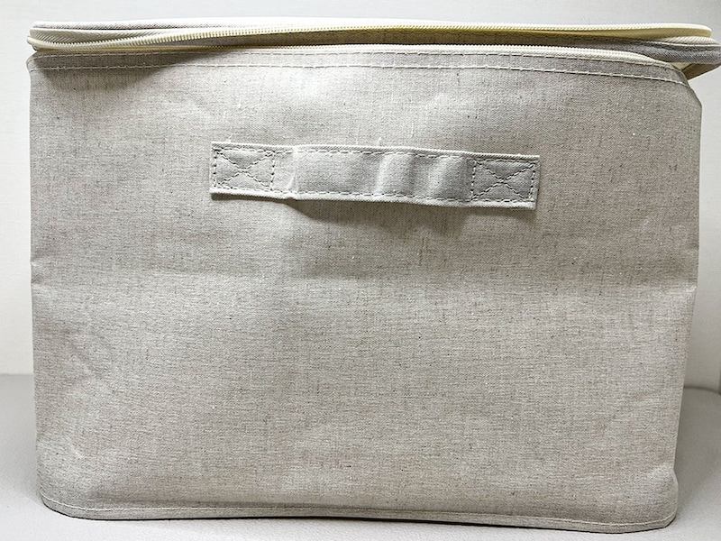 無印良品「ポリエステル麻 ソフトボックス 長方形 中 フタ式」