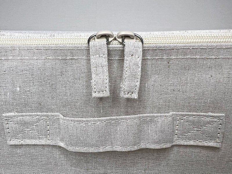 無印良品「ポリエステル麻 ソフトボックス 長方形 中 フタ式」