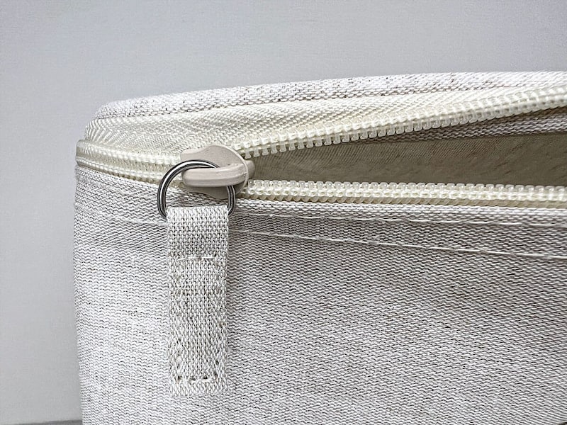 無印良品「ポリエステル麻 ソフトボックス 長方形 中 フタ式」