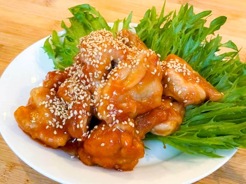 電子レンジで簡単！揚げないヤムニョムチキン風