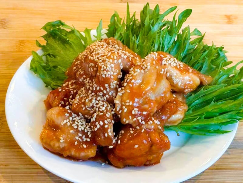 電子レンジで簡単！揚げないヤムニョムチキン風