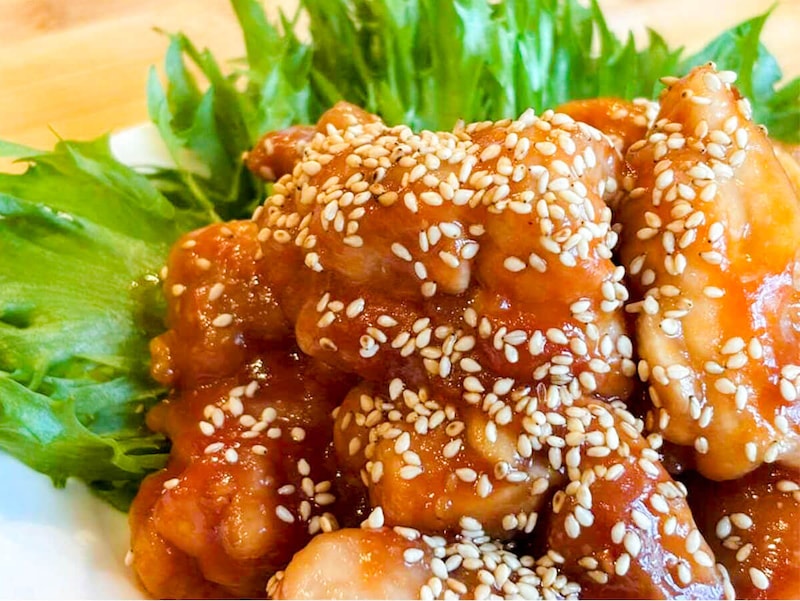 電子レンジで簡単！揚げないヤムニョムチキン風