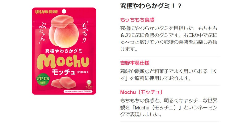 「THE TIME, 」で紹介されたUHA味覚糖「モッチュ 白桃味」が話題！