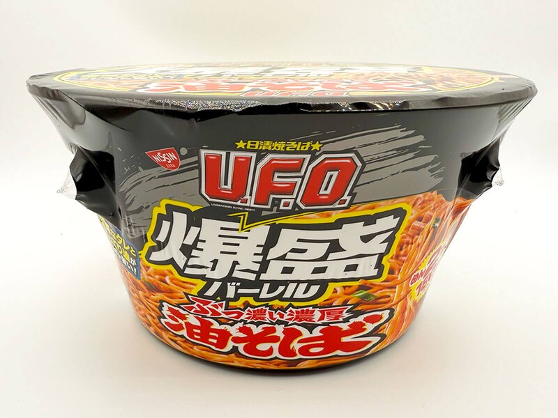 「日清焼そばU.F.O.爆盛バーレル 油そば」