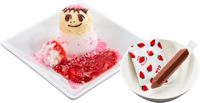 真夏のいちご雪だるま キャンディグリッター＆チョコペン付き