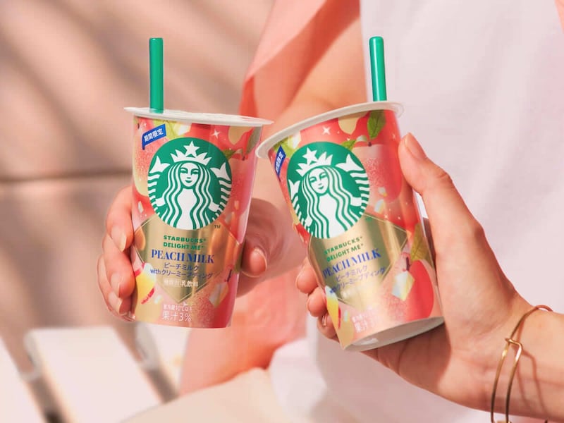 スターバックス® DELIGHT ME® ピーチミルク with クリーミープディング