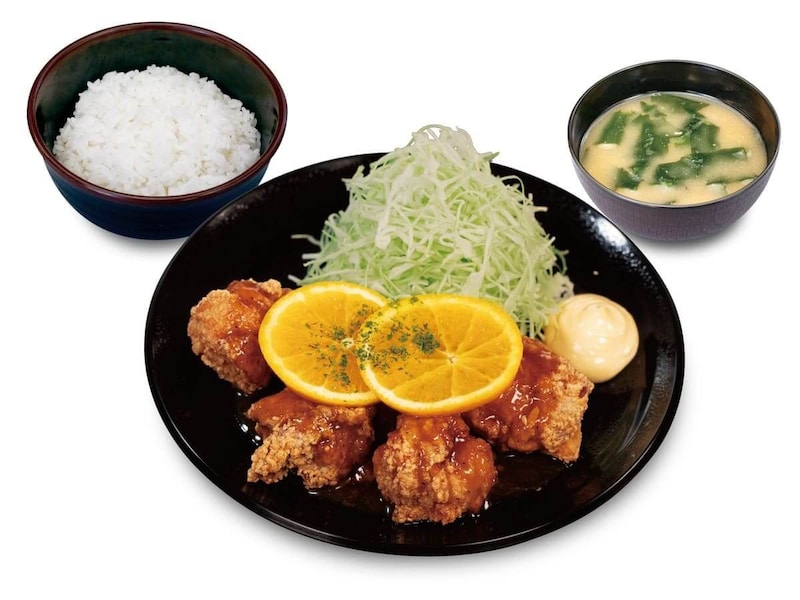 オレンジソース唐揚げ定食