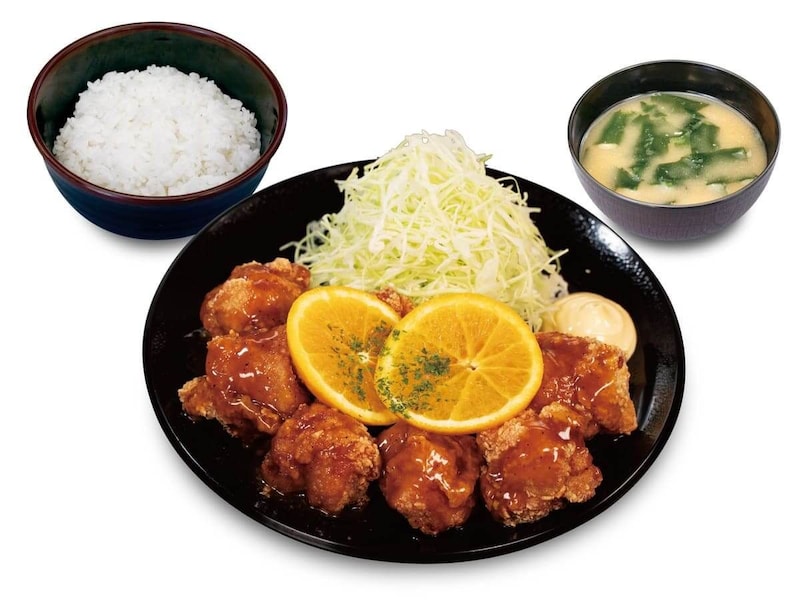 オレンジソース唐揚げ定食