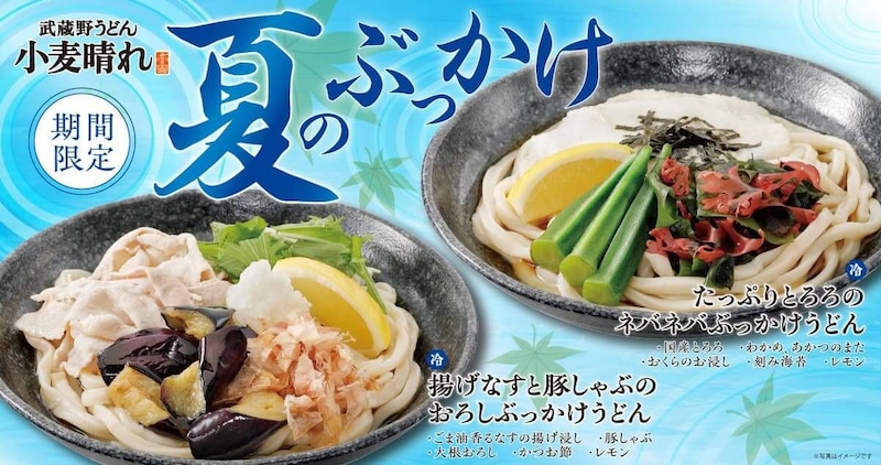 武蔵野うどん小麦晴れ、暑さで食欲が落ちやすい夏におすすめの冷たいぶっかけうどん2品を販売開始