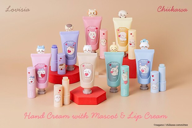 「ちいかわ×Lovisia」コラボ! モモンガ、シーサーら“全7キャラ”デザインの「ハンドクリーム」「リップクリーム」発売