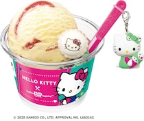 【画像】「さすがに食べたい！」　これが、キティが好きな「ママが作ったアップルパイ」イメージのサンデーです！