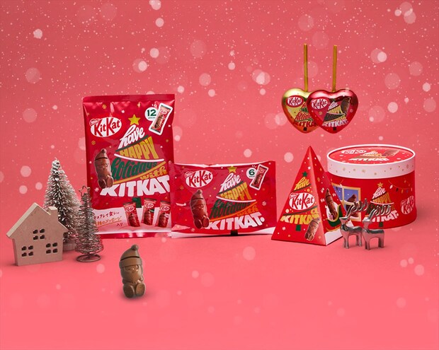 【キットカット】サンタ型が今年も発売 クリスマスツリーの飾り付けオーナメントに使えるタイプ&パーティー用が新登場