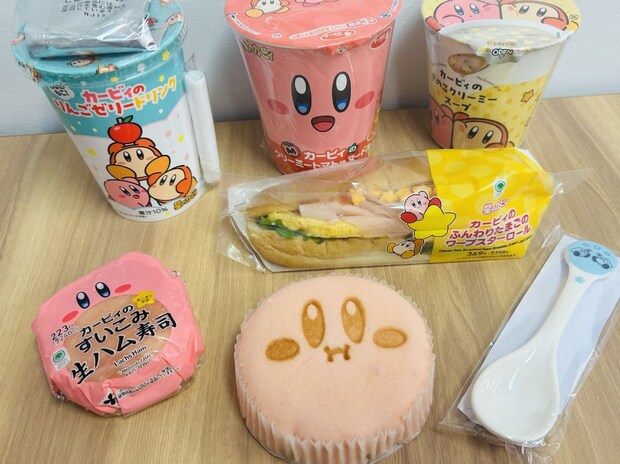 SNS「尊い」「超かわいい」と話題　「星のカービィ」×ファミマ　「ワープスター」ロールパン、好物「りんご」味の蒸しパンを実食！