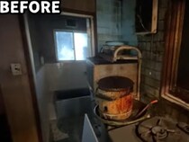 ボロボロだったキッチンが…明るい「洗面脱衣所」に生まれ変わる！　たった一人の《空き家リフォーム》結末に称賛の声