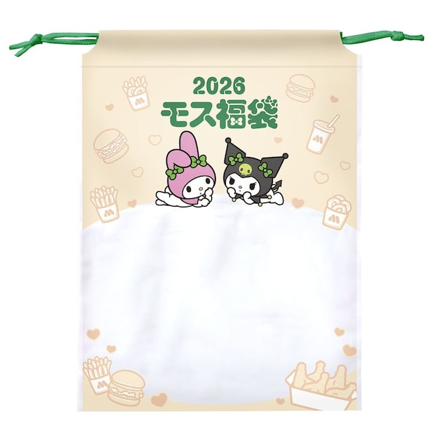 “マイメロディ＆クロミ”コラボ「2026モス福袋」発売　フェイスポーチ付きエコバッグ、お食事補助券“5000円分”入って5000円！