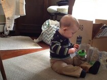 【動画】笑いが止まらない！　母親とビニール袋で遊ぶ赤ちゃんの表情に癒やされる